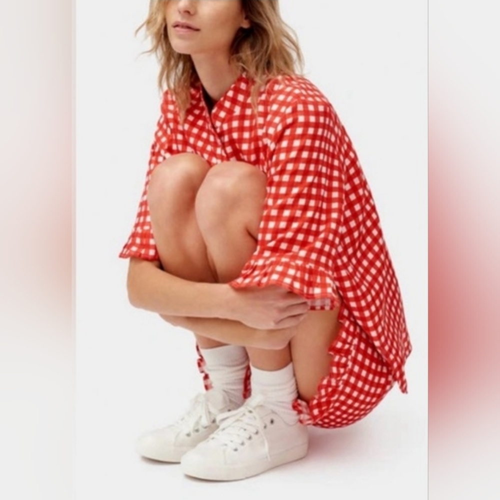 Sleeper red gingham lounge set, small